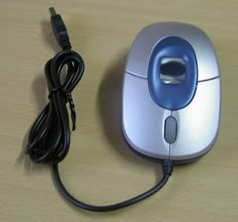 Mouse con Lector de Huellas Digitales USB